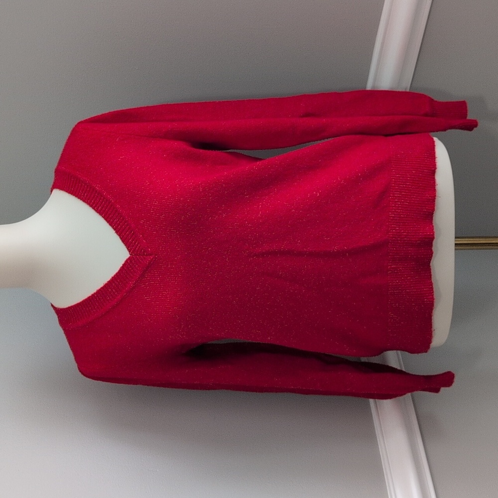 Red Loft V-Neck Sweater